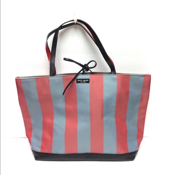 kate spade Handbags - Kate Spade Stripe Pattern Tote Shoulder Bag